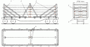 1 - опорно-крепежное устройство (исполнение 2); 2 - подкладка; 3 - прокладка; 4- проволочная скрутка