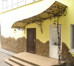 Кованый козырек Барокко художественная ковка