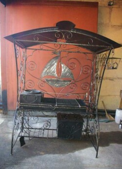 Большой кованый мангал Большой кованый мангал художественная ковка