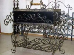 Большой уличный кованый мангал тип царский Большой уличный кованый мангал тип царский художественная ковка